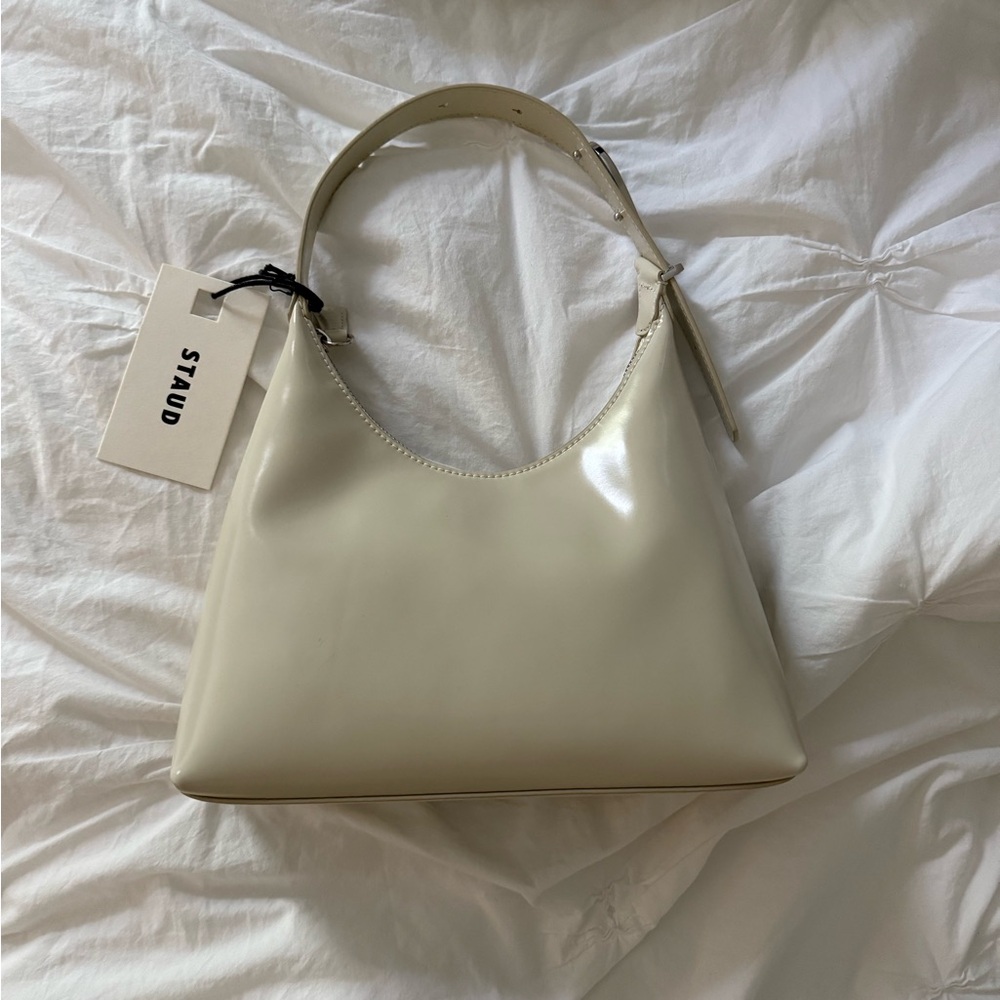 STAUD Elegant Cream Shoulder Bag
